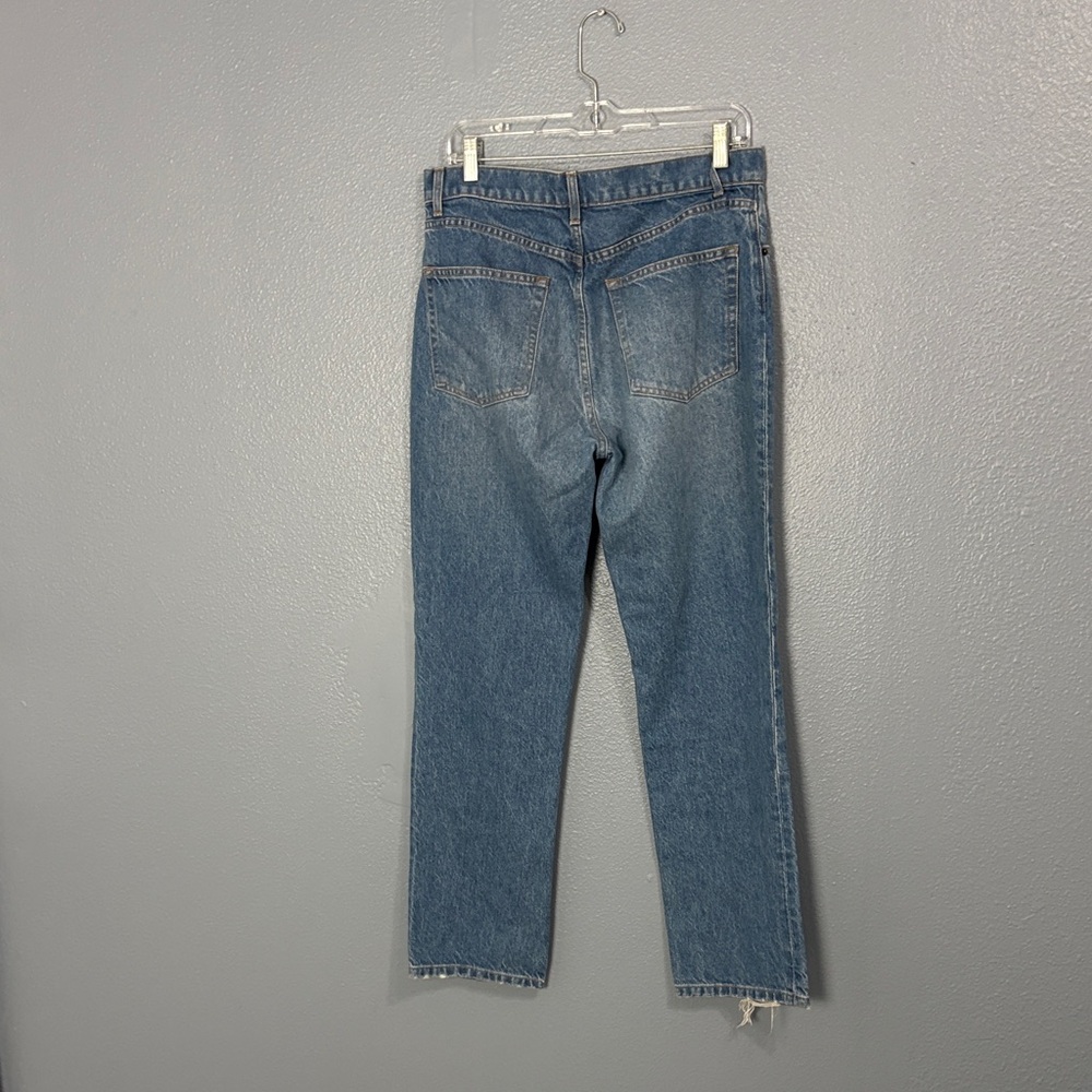 SOLD Cynthia High Rise Straight Jeans Classic Blue Distressed Women - Picture 3 of 3